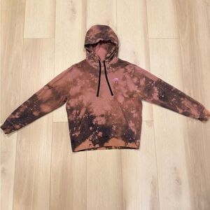 Nike Brown Tie-Dye Hoodie with Black Accents